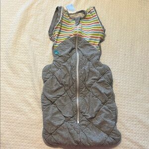 Gray and Striped Kids Sleeping Bag